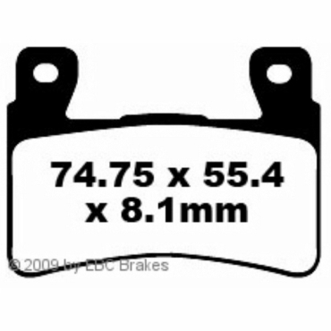 Preview: EBC Goldstuff Bremsbeläge für Honda VFR 800 (A5) Vorderachse - FA261HH