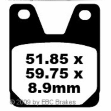 Preview: EBC Blackstuff Bremsbeläge für Yamaha XJR 1300 (5EA9/5EAG) (298mm VA Scheibe) Hinterachse - FA267