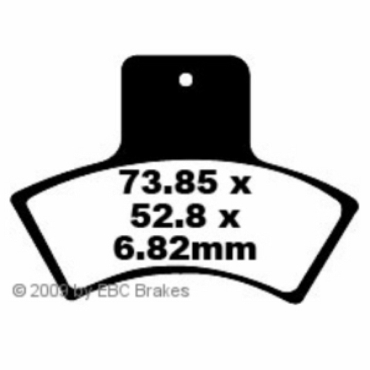 Preview: EBC Redstuff Bremsbeläge für Polaris 335 Sportsman 4 x 4 Hinterachse - FA270TT