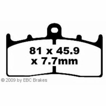 Preview: EBC Goldstuff Bremsbeläge für BMW R 1150 GS - ADVENTURE ( K89 / 0441 / INTEGRAL ABS / TOKICO Bremssattel ) Vorderachse - FA294HH