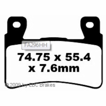 Preview: EBC Goldstuff Bremsbeläge für Honda CB 1300 (SA7/S7) (SuperBol-Dor) Vorderachse - FA296HH