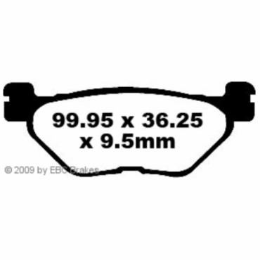 Preview: EBC Blackstuff Bremsbeläge für Yamaha XVS 1300 A Midnight Star Hinterachse - FA319/2