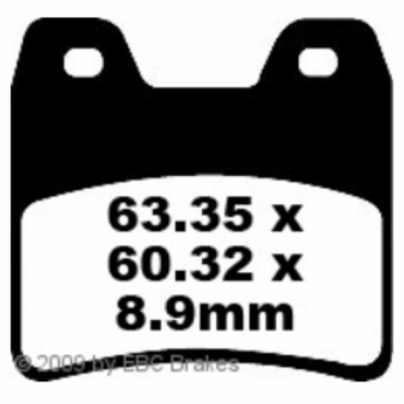 Preview: EBC Blackstuff Bremsbeläge für Yamaha XJR 1300 Hinterachse - FA348