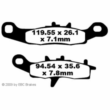 Preview: EBC Goldstuff Bremsbeläge für Kawasaki KVF 650 A1/A2 Prairie Vorderachse - FA349R