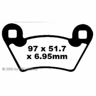 Preview: EBC Goldstuff Bremsbeläge für Polaris Side x Side 800 Ranger RZR-4 Hinterachse - FA354R