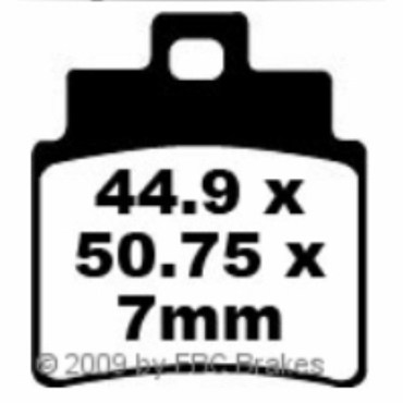 Preview: EBC Blackstuff Bremsbeläge für Kymco Maxxer 300 Hinterachse - FA355