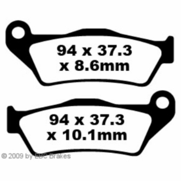 Preview: EBC Blackstuff Bremsbeläge für BMW R 1150 GS - ADVENTURE ( K89 / 0441 / INTEGRAL ABS / TOKICO Bremssattel ) Hinterachse - FA363