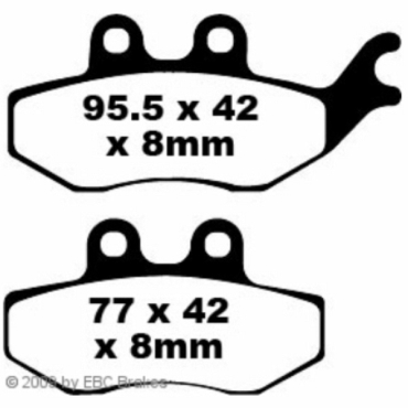 Preview: EBC Blackstuff Bremsbeläge für Rieju 125 NKD Vorderachse - FA374