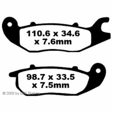 Preview: EBC Blackstuff Bremsbeläge für Honda CBR 125 (RW9) Vorderachse - FA375