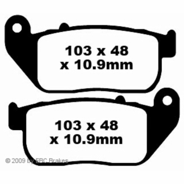 Preview: EBC Blackstuff Bremsbeläge für Harley Davidson® XL 1200 V Seventy Two Vorderachse - FA381