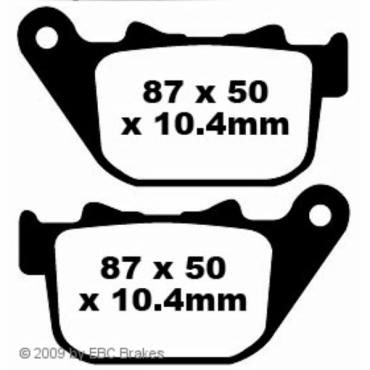 Preview: EBC Blackstuff Bremsbeläge für Harley Davidson® XL 1200 V Seventy Two Hinterachse - FA387