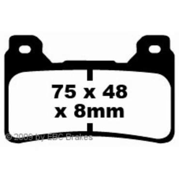 EBC Goldstuff Bremsbeläge für Honda CBR 1000 (RR7) Vorderachse - FA390HH