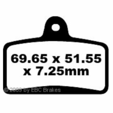EBC Blackstuff Bremsbeläge für Peugeot XR7 (50ccm) Vorderachse - FA399
