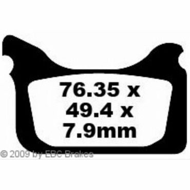 Preview: EBC Goldstuff Rennbremsbeläge für KTM SMR 450 (4 Kolben Bremssattel) Vorderachse - MXS405