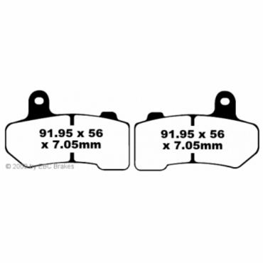 Preview: EBC Blackstuff Bremsbeläge für Harley Davidson® FLHRC Road King Classic® Vorderachse - FA409