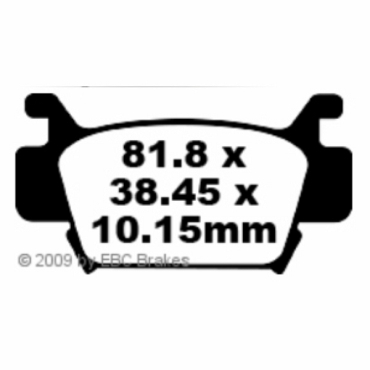 Preview: EBC Redstuff Bremsbeläge für Honda TRX 500 (FGA) (Fourtrax Foreman Rubicon Gpscape) Vorderachse - FA410TT