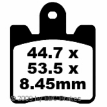 Preview: EBC Goldstuff Bremsbeläge für Yamaha FJR 1300 A (mit ABS/1CY) Vorderachse - FA423/4HH