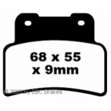 Preview: EBC Blackstuff Bremsbeläge für Aprilia Dorsodura 750 (ABS) Vorderachse - FA432