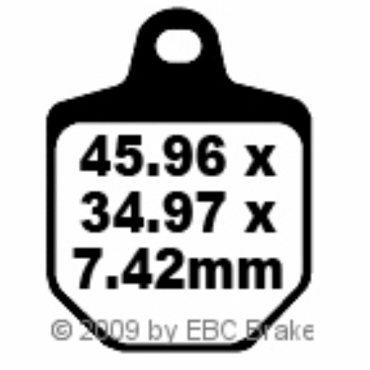EBC Goldstuff Bremsbeläge für KTM SMR 450 (Magura Bremssattel) Vorderachse - FA433/4HH