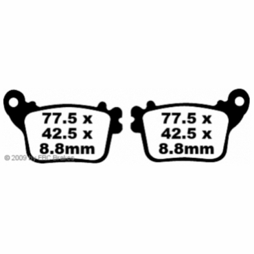 Preview: EBC Blackstuff Bremsbeläge für Honda CBR 1000 (RR6) Hinterachse - FA436