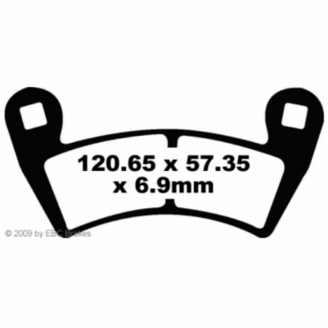 Preview: EBC Goldstuff Bremsbeläge für Polaris Side x Side 800 Ranger RZR-4 Vorderachse - FA452R