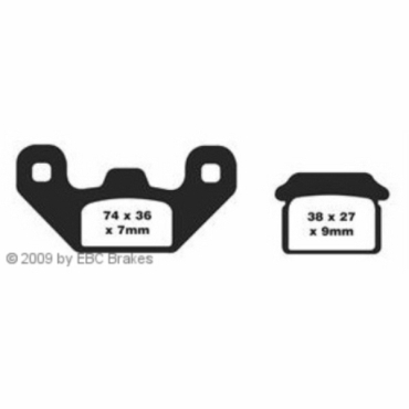 Preview: EBC Blackstuff Bremsbeläge für Stomp-Mini Moto 125 ELITE Hinterachse - FA480
