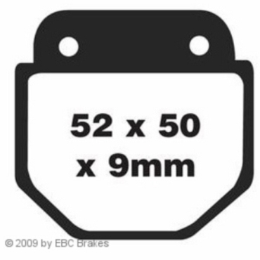 Preview: EBC Blackstuff Bremsbeläge für Kymco Pulsar 125/CK 125 (Luxe) (RJ25CB) Vorderachse - FA486