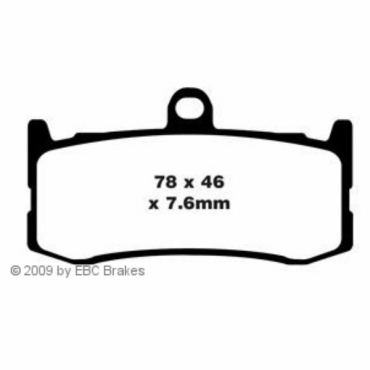 Preview: EBC Goldstuff Bremsbeläge für Triumph Daytona 675 (Bremssattel: Nissin vorne, Brembo hinten) Vorderachse - FA491HH