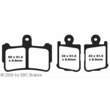 Preview: EBC Goldstuff Bremsbeläge für Honda VFR 1200 (FA) (Schaltgetriebe) Vorderachse - FA499/4HH