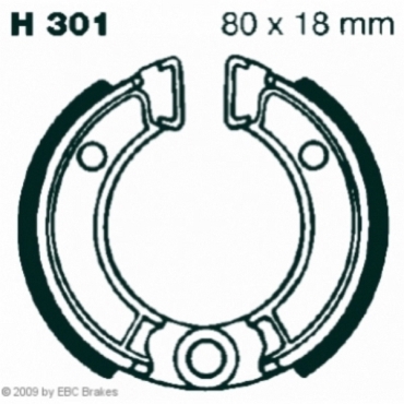 EBC Premium Bremsbacken für Honda XR 50 R1 Vorderachse - H301