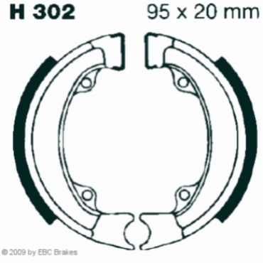 EBC Premium Bremsbacken für Honda NE 50 (MG) (Vision) Hinterachse - H302