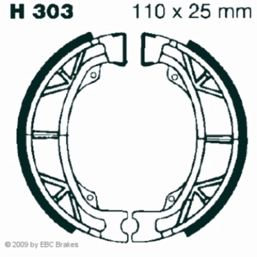 EBC Premium Bremsbacken für Honda ST 50 J/K (Dax) Vorderachse - H303