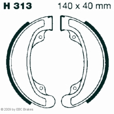 Preview: EBC Premium Bremsbacken für Honda CB 450 SG/SJ Hinterachse - H313