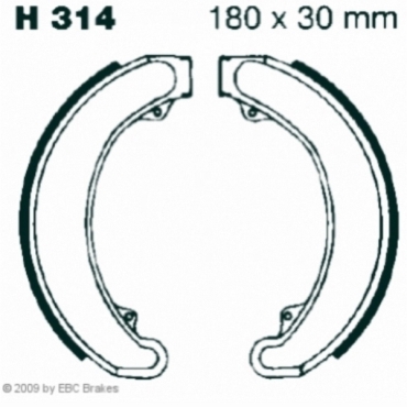 Preview: EBC Premium Bremsbacken für Honda CB 250 (K5) Vorderachse - H314