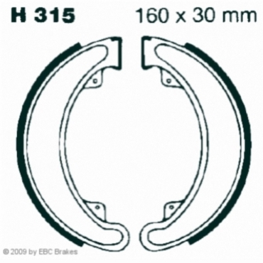 EBC Premium Bremsbacken für Honda CB 400 (F/F1/F2) Hinterachse - H315