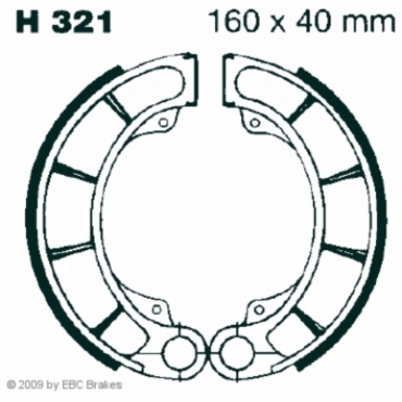 EBC Premium Bremsbacken für Honda VT 250 (CT) (Magna) Hinterachse - H321
