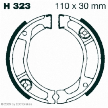 Preview: EBC Premium Bremsbacken Water Grooved für Honda XL 250 (RC) Hinterachse - H323G