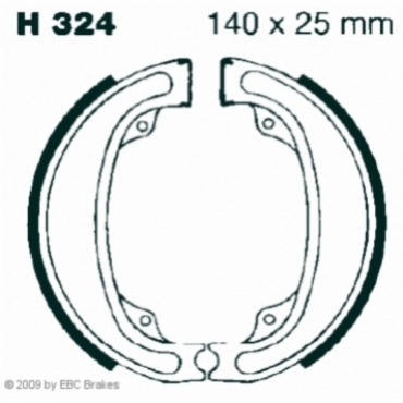 Preview: EBC Premium Bremsbacken Water Grooved für Honda CR 250 (RA) Vorderachse - H324G