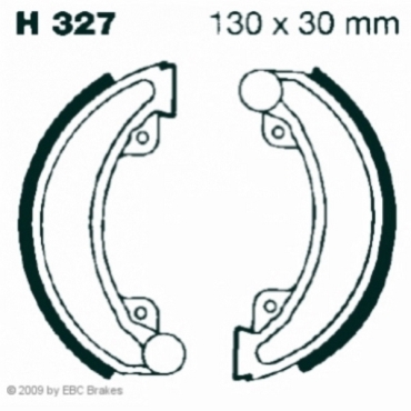 Preview: EBC Premium Bremsbacken Water Grooved für Honda XR 250 (RD) Vorderachse - H327G