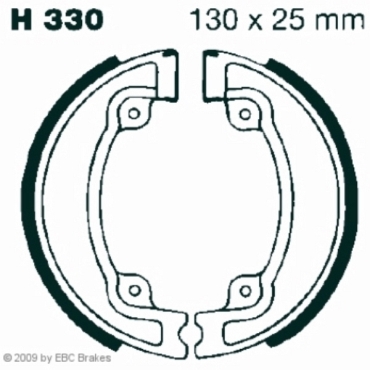 EBC Premium Bremsbacken für Honda CR 125 (RZ) Hinterachse - H330