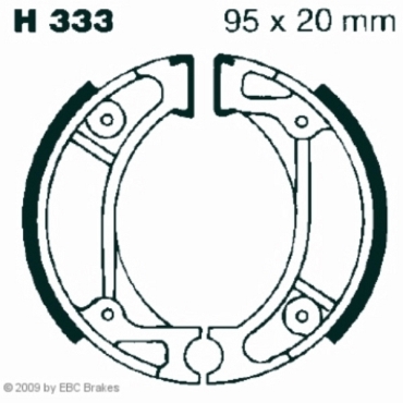 EBC Premium Bremsbacken für Honda SK 50 MM/MM-YA/MM-YC/MN/MN-YA/MN-YB/MP/MP-YA/MMR/MMT (AF27) DIO VA+HA mit Bremstrommel Vorderachse - H333