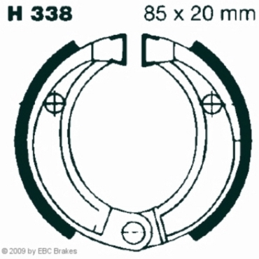 EBC Premium Bremsbacken für Honda CR 80 RF Hinterachse - H338
