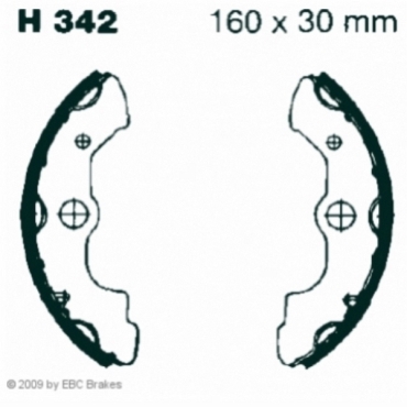 EBC Premium Bremsbacken für Honda TRX 350 (H) Vorderachse - H342