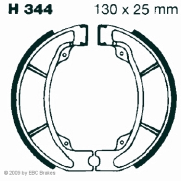 EBC Premium Bremsbacken für Honda CR 250 (RG) Hinterachse - H344