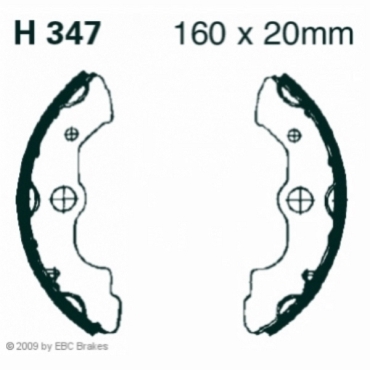 Preview: EBC Premium Bremsbacken Water Grooved für Honda TRX 400 (FGA7) (Fourtrax Rancher at Gscape) Vorderachse - H347G
