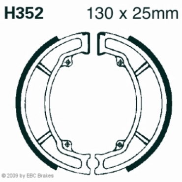 EBC Premium Bremsbacken für Honda NSC 110 WHB (Vision 110) (14 Zoll Felge) Hinterachse - H352