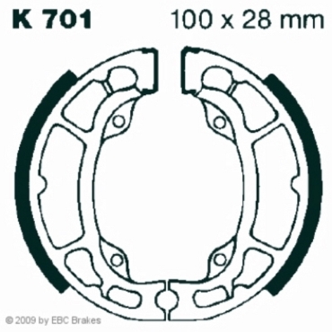 EBC Premium Bremsbacken für Kawasaki KX 80 B1/B2/D1/D2 Vorderachse - K701