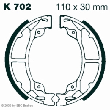 EBC Premium Bremsbacken für Kawasaki KDX 200 A3 Hinterachse - K702