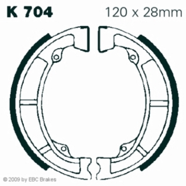 EBC Premium Bremsbacken für Kawasaki KE 175 B1-B3 Vorderachse - K704