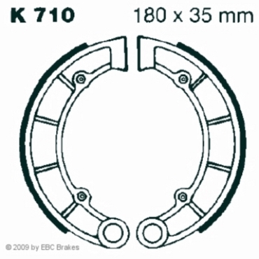 EBC Premium Bremsbacken für Kawasaki KVF 400 D1/D2/D3 (Prairie 2 x 4) Hinterachse - K710